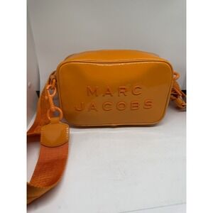 New Marc Jacobs The Camera Bag Orange Patent Leather Crossbody Adjustable PT5